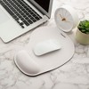 Insten Mouse Pad with Wrist Support Rest, Ergonomic Support Cushion, Pain Relief Memory Foam, For Gaming Home Office Working Studying, White - 2 of 4