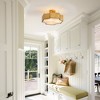 Parrot Uncle 15" Modern Gold Semi-Flush Mount Ceiling Light - 4 of 4