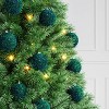 9ct Christmas Tinsel Ball Ornament Set Blue Green - Wondershop™ - 2 of 4