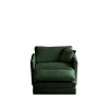 Dexmalle Modern Accent Chair with Ottoman,Green Chenille - 4 of 4