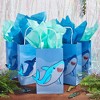 Blue Panda 15 Pack Small Shark Treat Bags for Kids Ocean Themed Birthday Party Supplies, 9 x 5.3 x 3.15 In - 2 of 4