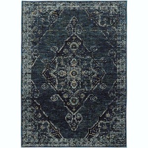 Oriental Weavers Andorra 7135F Blue/ Light Blue Indoor Area Rug - 2'3" x 8' - 1 of 4