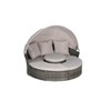 5-Piece Outdoor Patio Round Daybed Set, Wicker Conversation Group with Retractable Canopy, Soft Cushions, and Storable Table - 4 of 4