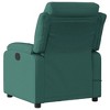 vidaXL Dark Green Fabric Massage Recliner Chair - Manual Reclining Armchair with Vibration Massage, Cozy Padded Seating, Side Pocket - 4 of 4
