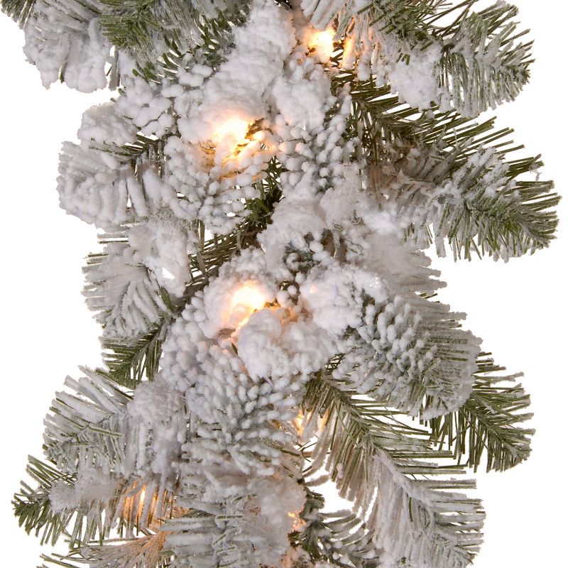 National Tree Company Pre-Lit 'Feel Real' Artificial Christmas Garland, Green, Camden, White Lights, With Pine Cones, Berry Clusters, Plug In,9 Feet, 4 of 6