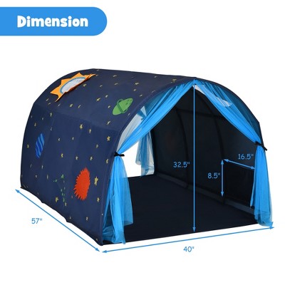 Costway Kids Bed Tent Play Tent Portable Playhouse Twin Sleeping W ...