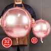 PartyWoo Foil Balloons Rose Gold Round 32 Inch 6 pcs - 2 of 4