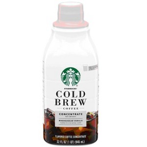 Starbucks Madagascar Vanilla Naturally Flavored, Bottled Cold Brew Coffee Concentrate Drink, 32 oz (Pack of 2) - 1 of 1