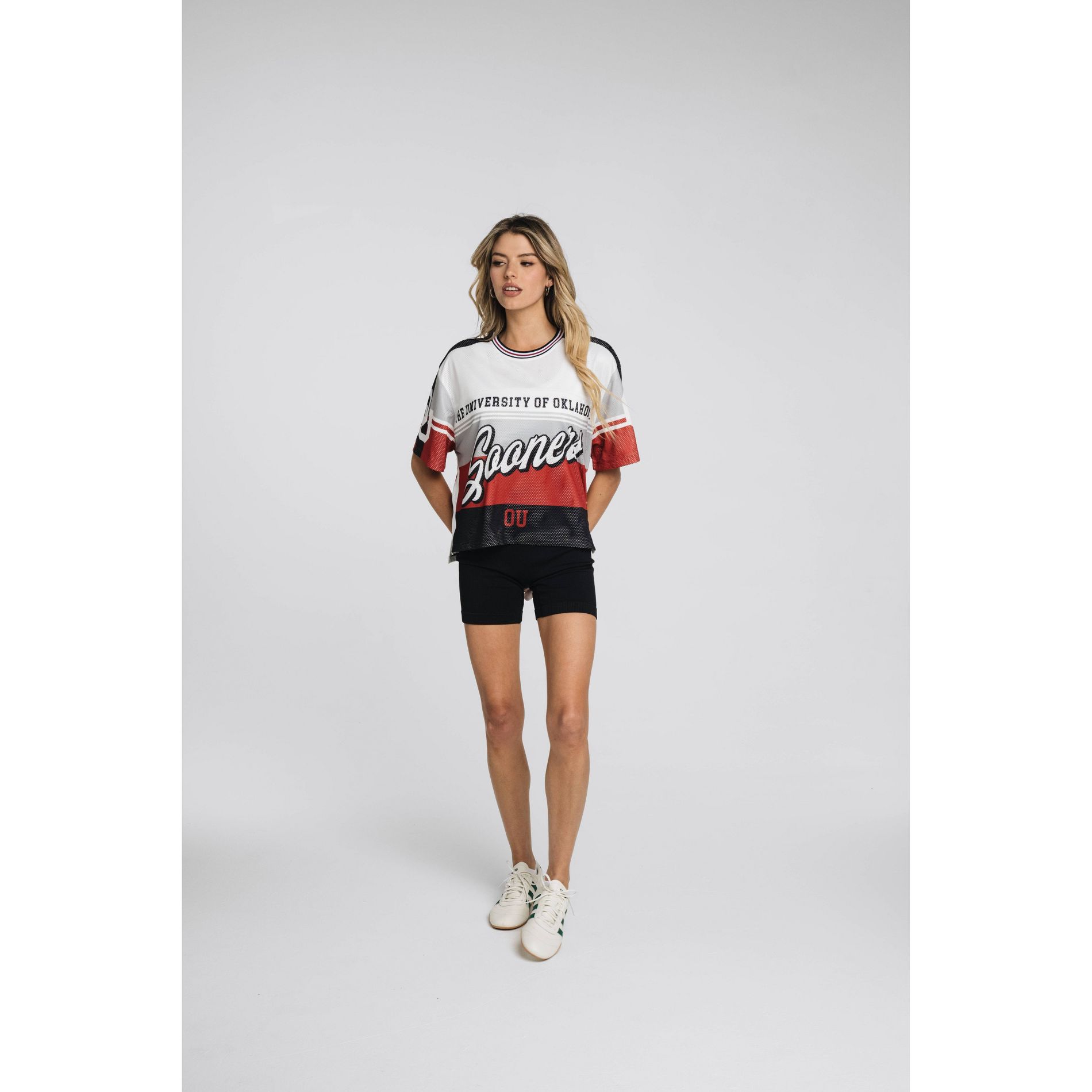 NCAA Oklahoma Sooners Women's Crew Neck Mesh Jersey