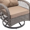 Sapphtopaz Outdoor Patio Furniture Set Rattan Chairs Leisure Patio Chairs with Cushions and Coffee Table for Backyard, Camping, Terrace - 3 of 4