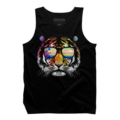Men's Design By Humans Summer Tiger By clingcling Tank Top