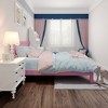 Queen Size Wood Platform Bed with Headboard and Wooden Slat Support for Bedroom or Apartment - 3 of 4