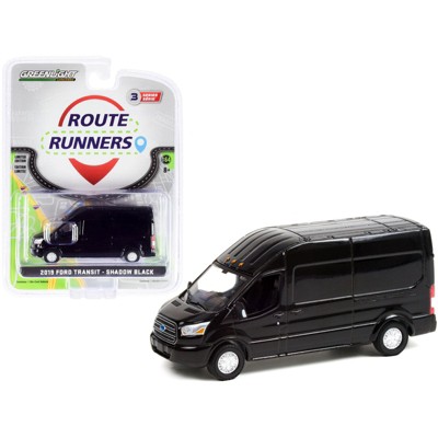 2019 Ford Transit LWB High Roof Van Shadow Black "Route Runners" Series 3 1/64 Diecast Model by Greenlight