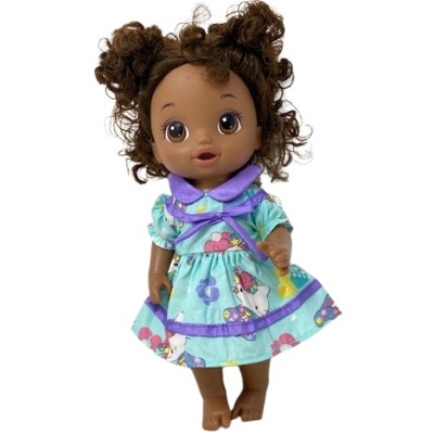 Doll Clothes Superstore Blue Kitten Print Dress Fits 12 Inch Baby Alive And Little Baby Dolls