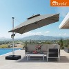 PURPLE LEAF Premium Patio Umbrella Classic SUNBRELLA Cantilever Umbrellas with Base 360 Degree Rotation for Garden Pool - 2 of 4