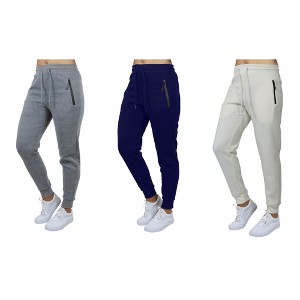 Galaxy Pro Star Women's Modern Fit  Fleece Lined Joggers-3 Pack - 1 of 2
