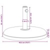 vidaXL Parasol Base Dark grey Plastic, concrete, Iron tube 55.1 lb - 3 of 4