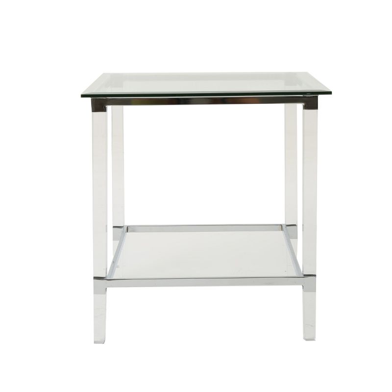 Orianna Square Side Table Clear - Christopher Knight Home, 1 of 6