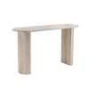Modern Faux Marble Console Table with Rounded Corners, Narrow Accent Table for Entryway, Hallway, Behind Sofa, or Home Office – The Pop Home - 4 of 4