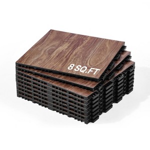 VEVOR Dance Floor Tiles, 12.4 x 12.4 in 9 Piece Interlocking Dance Flooring, Portable Dance Practice Floor with Cushioned Base - 1 of 4