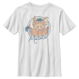 Boy's Lion King Retro Matata Pumbaa T-Shirt - 1 of 4