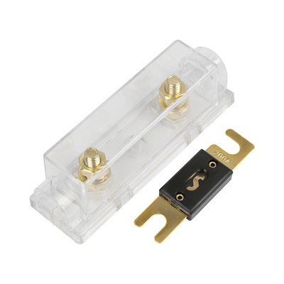 Unique Bargains Car Auto ANL Fuse Holder 0 4 8 10 Gauge with 200 Amp ANL Fuse Clear