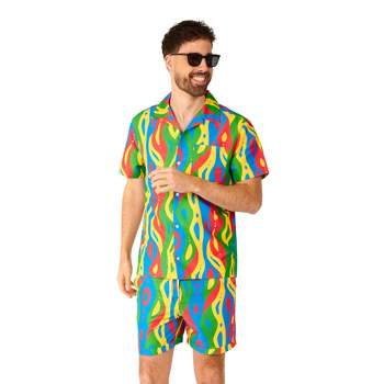 Opposuits Men's Summer Set - Palm Tree Printed Top And Shorts : Target