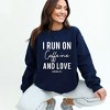 Simply Sage Market Women's Graphic Sweatshirt I Run On Caffeine and Love - 2 of 3