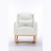 PAGED Modern Rocking Chair, Nursery Accent Chair with High Backrest, Teddy Fabric Reading Chair for Bedroom, Living Room Furniture - 3 of 4