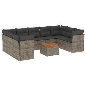 vidaXL Garden Sofa Set Grey - 1 of 4