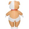 SYNCFUN Adults Inflatable Halloween Costumes, Full Body Bulldog Inflatable Costume, Brown Blow Up Puppy Costumes - 2 of 4