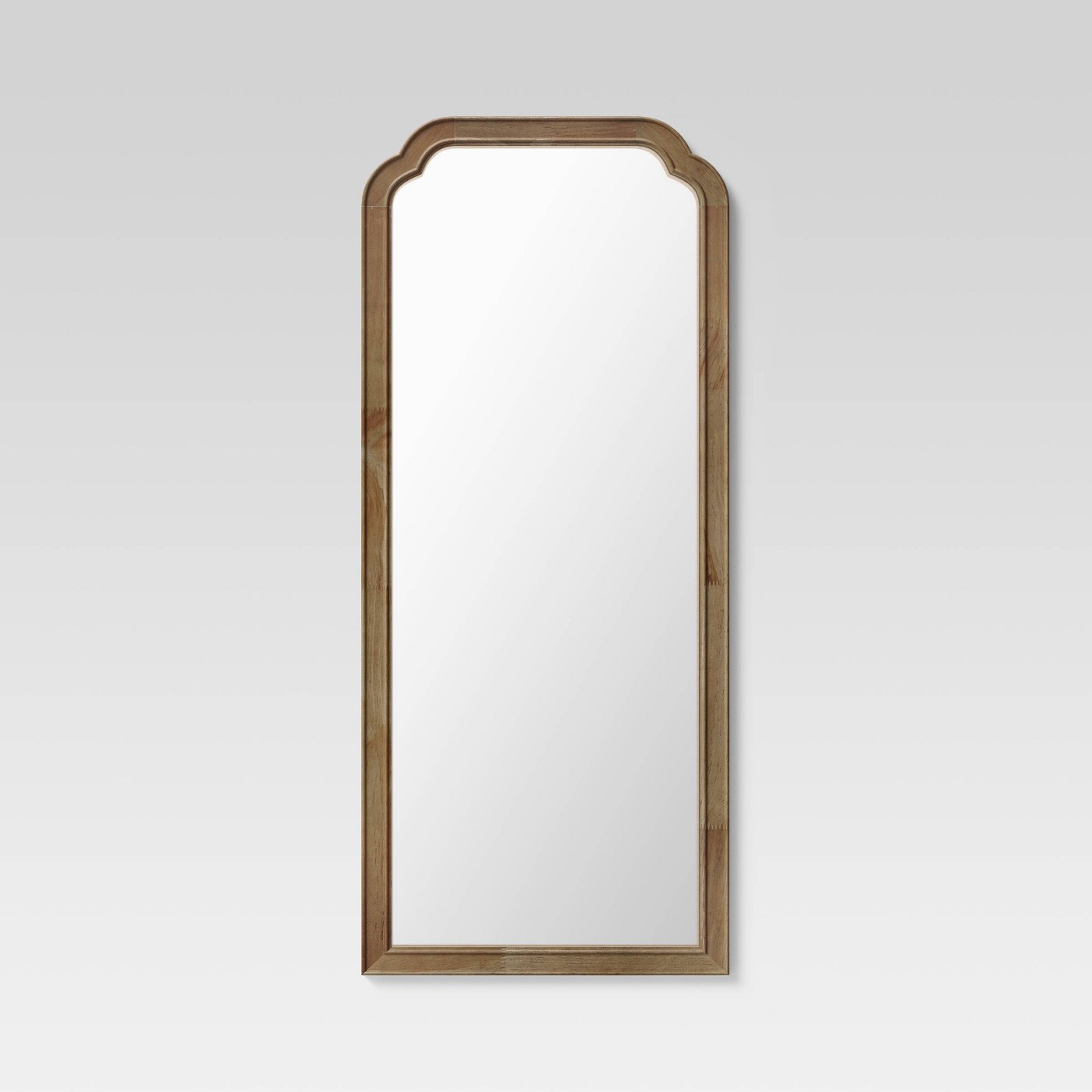 30" x 70" Oversize Leaner French Country Wood Mirror Natural by Threshold