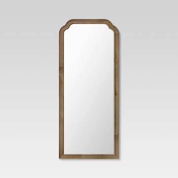 30" x 70" Oversize Leaner French Country Wood Mirror Natural - Threshold™