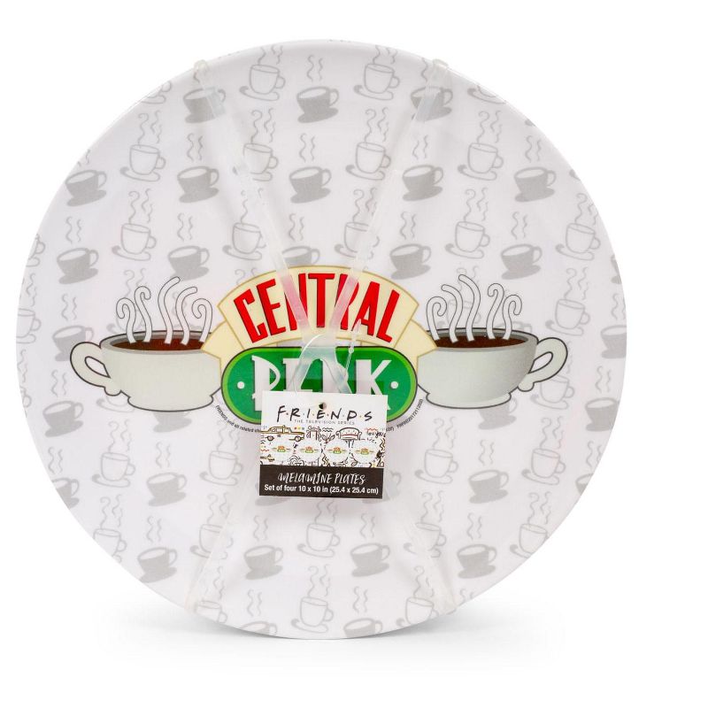 Silver Buffalo Friends Central Perk Logo 10-Inch Melamine Dinner Plates | Set of 4, 2 of 7