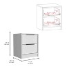 NicBex Nightstand with 2 Drawers,Bedside Tables with Metal Handle for Bedroom,Living Room - 3 of 4