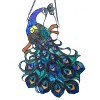 Chloe Lighting Glory Tiffany-Glass Peacock Window Panel 17x25 - 3 of 3