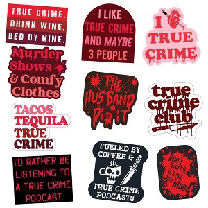 True Crime Sticker Extra Large Stickers for Adults Funny Adhesives with Memes - Crazy Dog - 1 of 4
