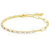SHINE by Sterling Forever Hunter CZ Tennis & Paperlicp Chain Bracelet - 3 of 3
