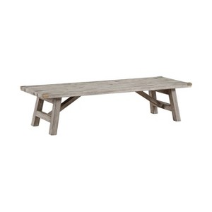 Montana Acacia Wood Accent Plant Table Light Barnwood - Boraam: Mid-Century Modern, Indoor Use, Chestnut Finish - 1 of 4