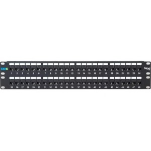 ICC CAT6 Feed-Through Patch Panel with 48 Ports - ICMPP48CP6 - 1 of 4