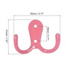 Unique Bargains Wall Zinc Alloy Double Prong Retro Hooks for Hanging - 2 of 4