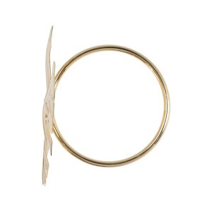 Unique Bargains Napkin Rings Leaf Stainless Steel 1 Pc - 1 of 3