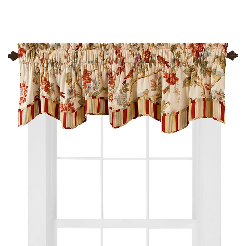 Photos - Curtain Rod / Track Waverly 50"x16" Charleston Chirp Window Valance  