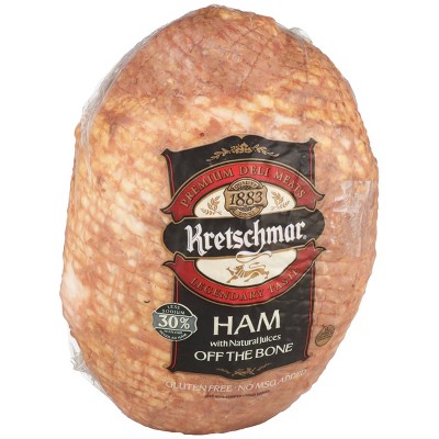 Kretschmar Ham with Natural Juices Off the Bone - Deli Fresh Sliced - price per lb