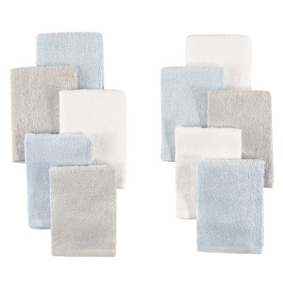 Grey/White One Size Gerber 10-Pack Washcloths 