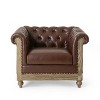 Castalia Chesterfield Tufted Club Chair with Nailhead Trim Midnight - Christopher Knight Home - 2 of 4