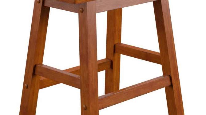 Set of 2 Danteh 18&#34; Saddle Seat Backless Stools  Oak/Brown - Inspire Q, 2 of 10, play video