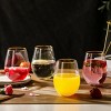 Slickblue Luxurious Gold Rimmed Flat-Bottom Wine Glasses Set - 18.4 oz, Set of 6 - 4 of 4