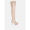 Marvelettes Faux Leather High Heeled Long Boots Women - 2 of 4