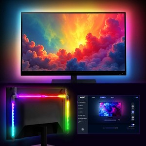 Fosmon 4.9ft LED Monitor Backlight, RGB Gaming Light Bar, USB Powered LED Light Strap, Enhanced Color Matching Immersive Lighting for Games/Movies - 1 of 4